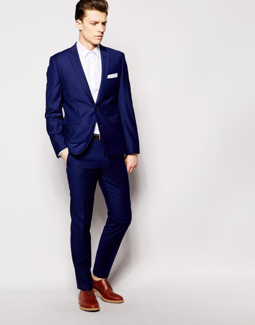 French Connection Slim Fit Suit Bold Blue | ASOS