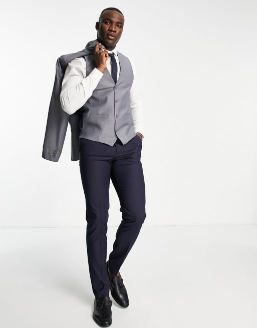French Connection Tall slim fit suit Gray ASOS