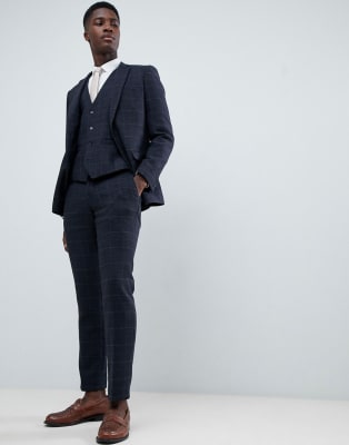 French Connection Tweed Square Slim Fit Heritage Suit