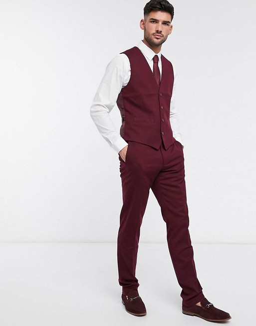 French Connection wedding slim fit flannel suit