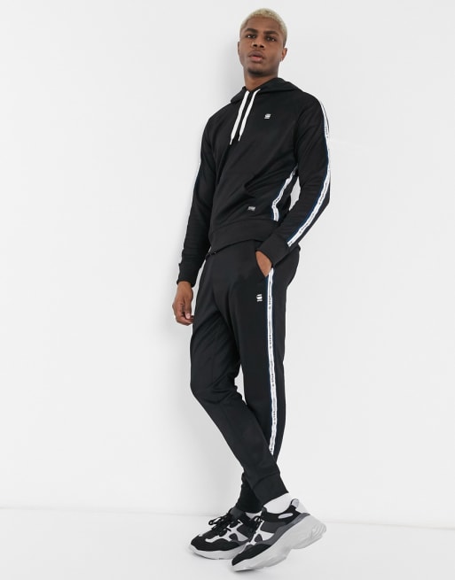 G-Star Alchesai taped tracksuit set in black | ASOS