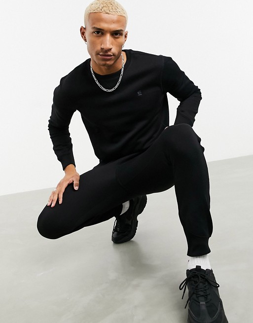 G-Star Core small logo slim fit joggers in black