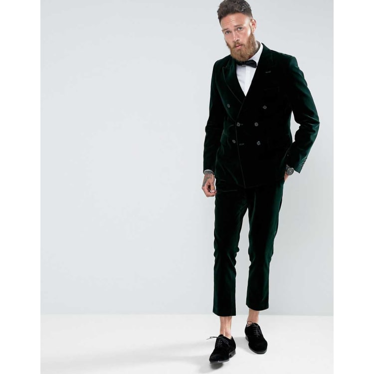 Asos green velvet suit sale