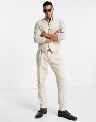Gianni Feraud wedding slim fit wool mix check suit trousers
