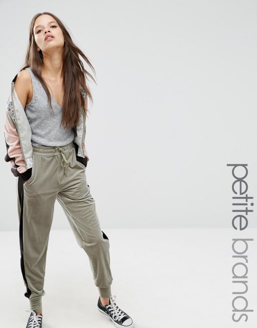 Glamorous Petite Contrast Velvet Co-Ord Set