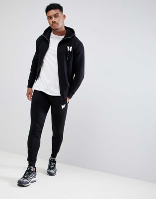asos black tracksuit