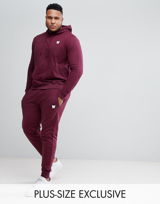 Burgundy nike hot sale tracksuit mens