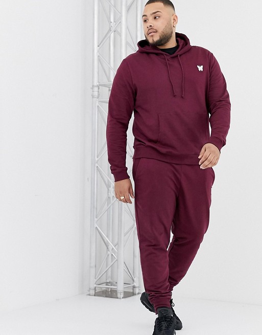 Good For Nothing tracksuit in burgundy exclusive to ASOS