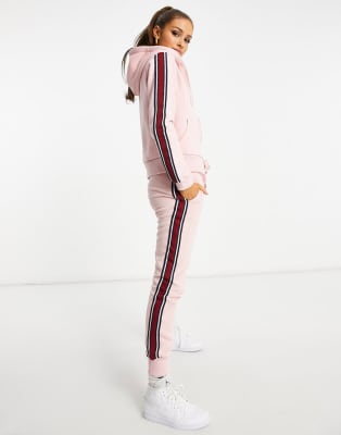 pink sweatshirt and sweatpants set