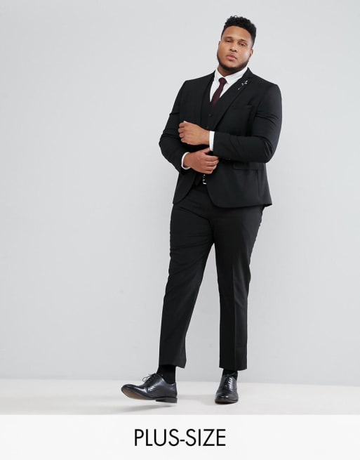 Harry Brown PLUS - Costume slim stretch uni - Noir