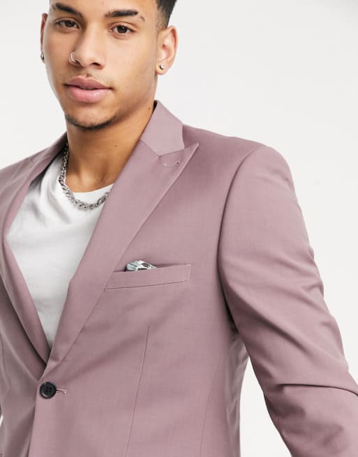 Harry Brown – Rosa kostym med extra smal passform