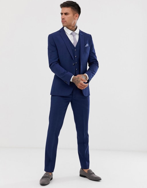 Harry Brown slim fit semi plain navy suit | ASOS