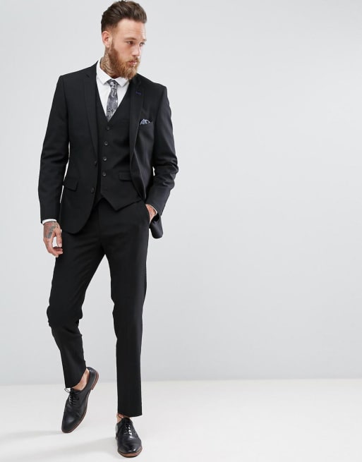 Harry Brown - Veste de costume slim stretch unie - Noir