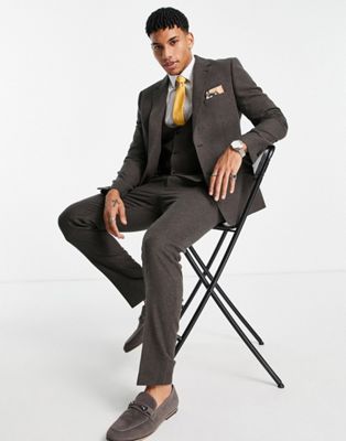 Harry Brown Wedding wool mix slim fit suit - MGREEN