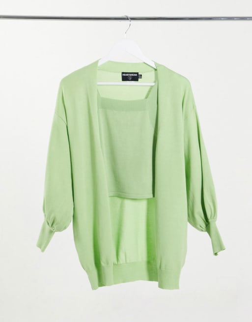Heartbreak knitted coord in sage green ASOS