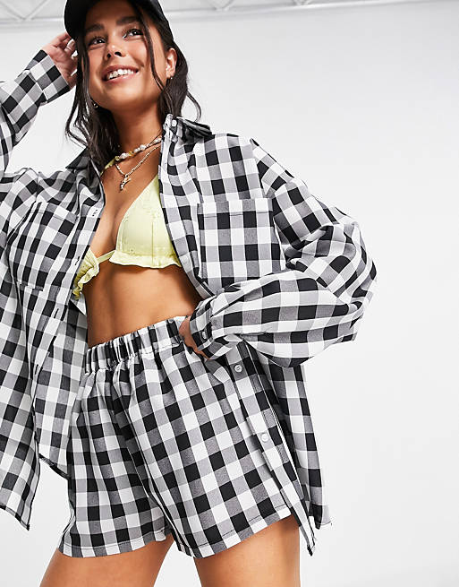 Heartbreak shirt and shorts co-ord in gingham