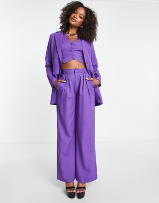 Heartbreak Tall - Ensemble 3 pièces style boyfriend - Violet