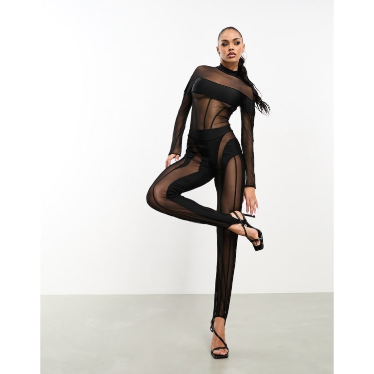 Legging on sale empiecement transparent