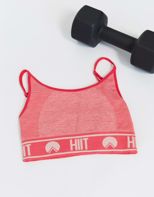 HIIT - Completo senza cuciture con reggiseno e leggings arancione