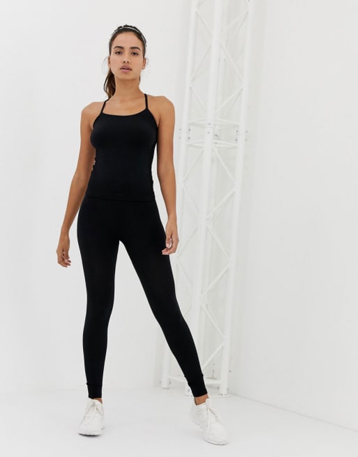 HIIT ribbed seamless leggings in dark grey exclusive to ASOS