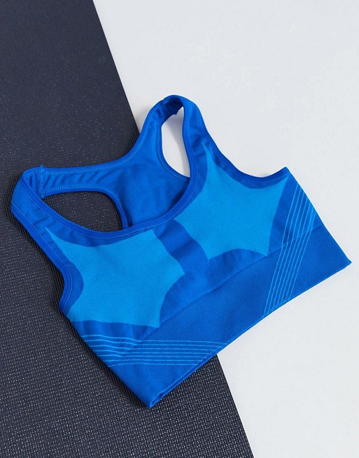 HIIT seamless set with bra and leggings in blue
