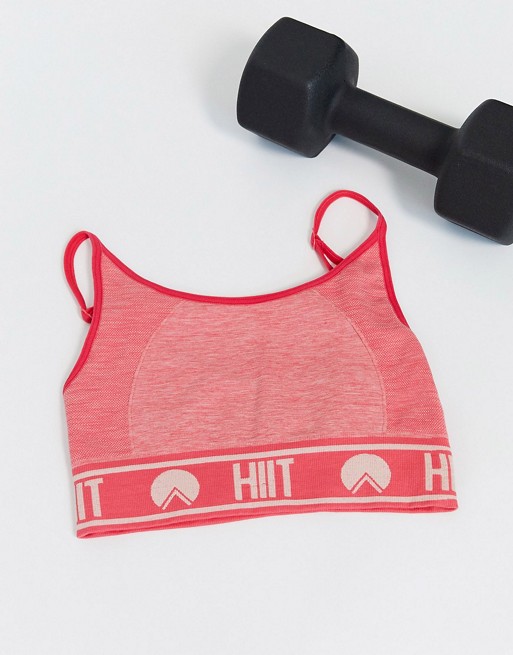 HIIT seamless set with bra and leggings in orange