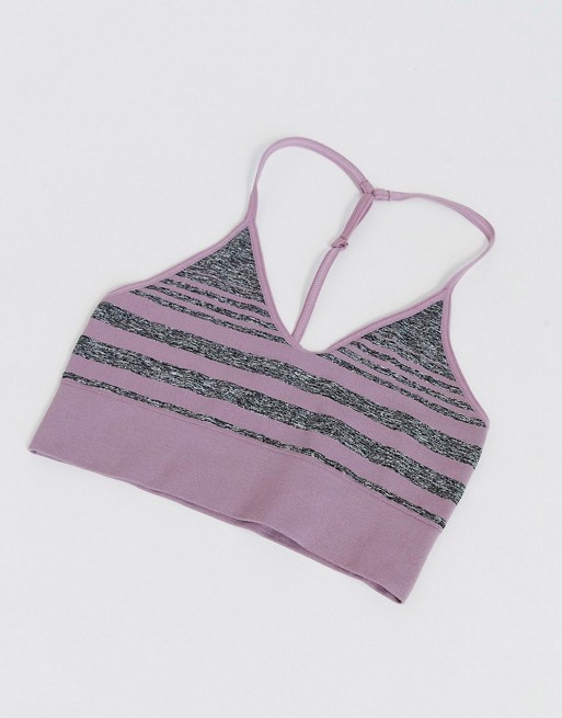 HIIT seamless set with bra and leggings in purple ombre