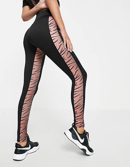 Hoxton Haus sports bra and leggings set in tiger print