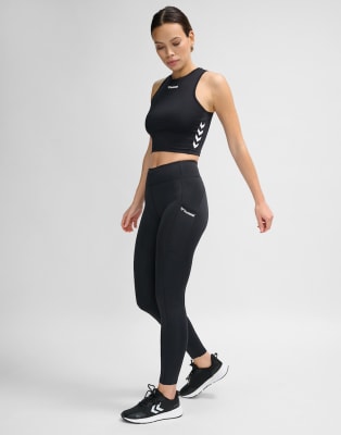 Ensemble noir crop top et leggings taille 4 - Vêtements