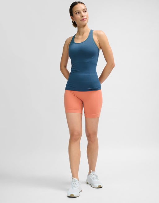 hummel – Sport-Set aus Leggings und Trägertop in Marineblau