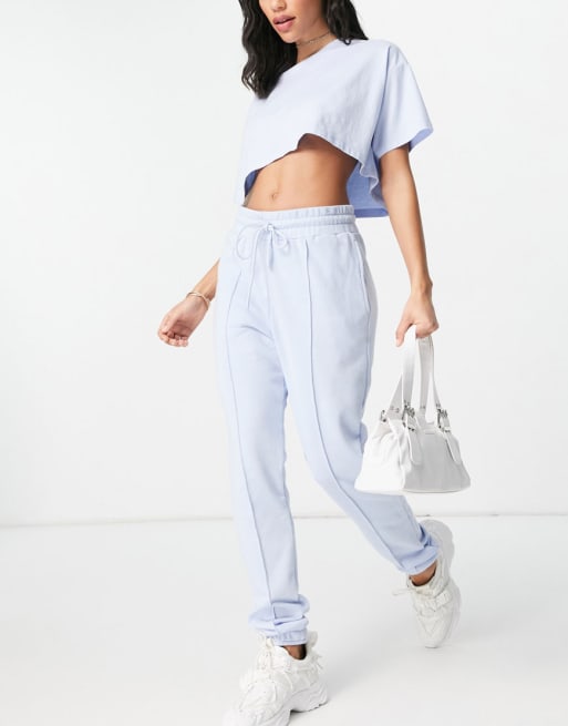 Hunkemoller - POP - Coordinato da casa in tessuto ecologico, colore blu polvere