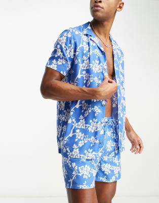 Hunky Trunks beach set in blue floral print | ASOS