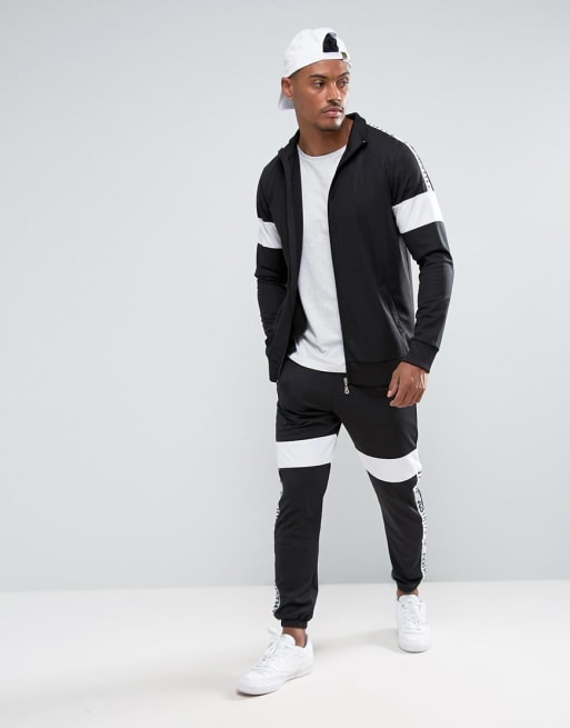 Hype Tracksuit Set In Black With Side Stripes | ASOS