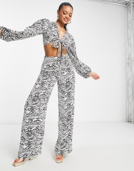 In The Style x Yasmin Devonport - Exclusivité - Ensemble à zébrures