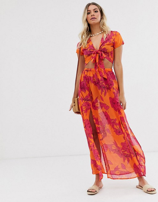 Influence floral beach co-ord
