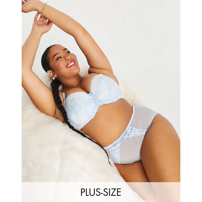 HTRzT Donna Ivory Rose Curve - Completo intimo blu