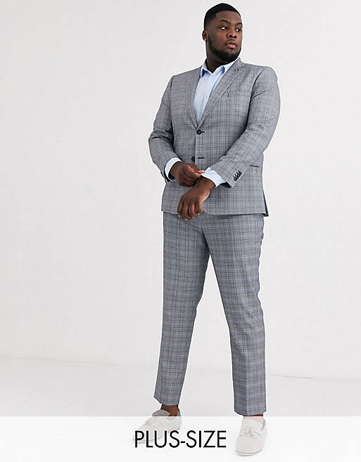 Jacamo regular fit suit in grey check | ASOS