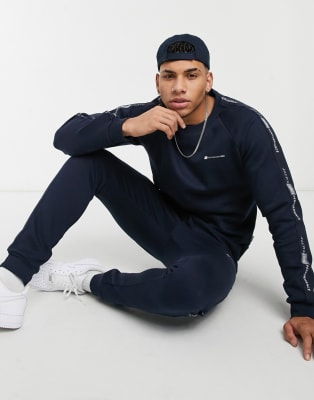 Jack & Jones Core Performance set with taping in navy | ASOS