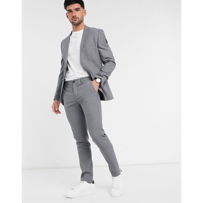 Pantaloni da abito Uomo Jack & Jones Premium - Abito slim grigio chiaro mélange