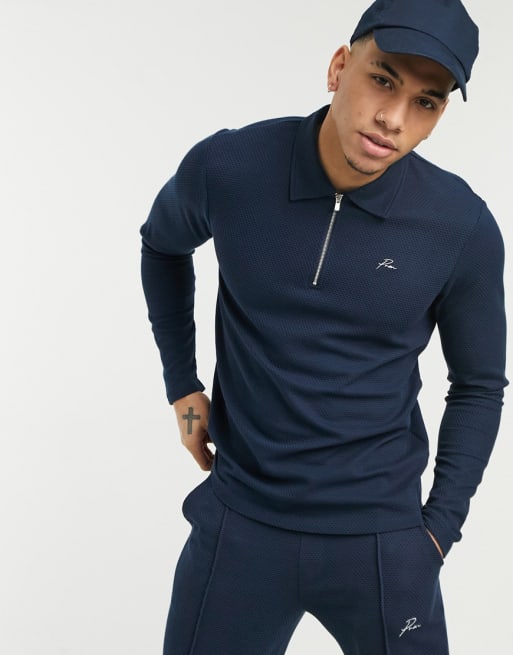 Jack & Jones Premium co-ord textured jogger in navy