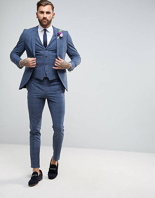 Jack & Jones Premium Skinny Suit in Check | ASOS