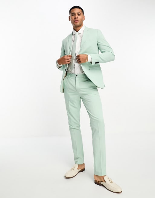 Jack & Jones Premium - Slim Fit-jakkesæt i pastelblå - LBLUE