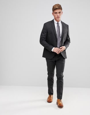 dark grey skinny suit