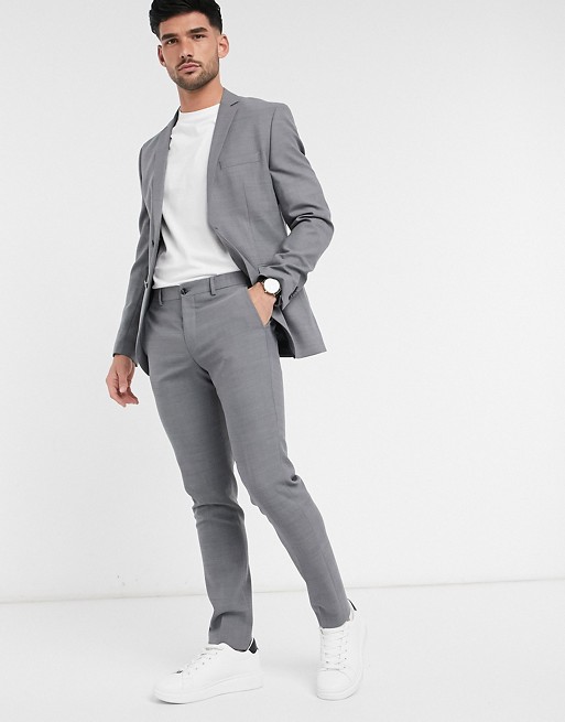 Jack & Jones Premium suit trouser in slim fit light grey