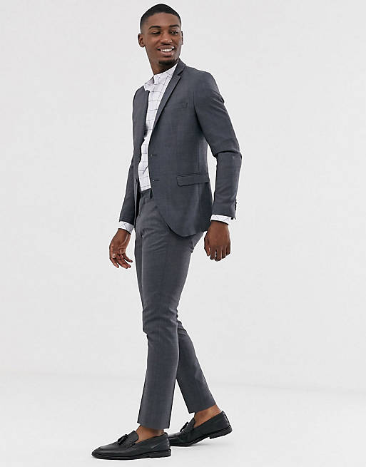 Few Spit out bus Jack & Jones Premium Suit In Slim Fit Gray | ASOS