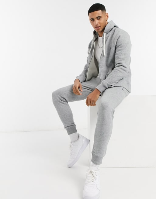 Jack Wills zip through tracksuit in grey