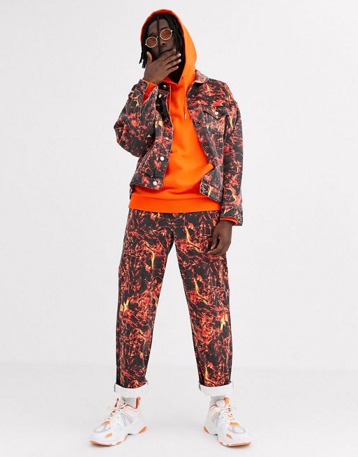 Jaded London Co Ord In All Over Flames Print Asos