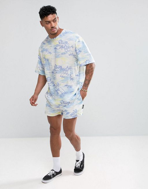 Jaded London T-Shirt And Shorts In Hawaiian Print | ASOS