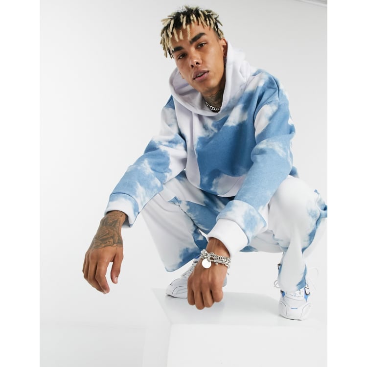 Jaded London tracksuit set with cloud print in blue | ASOS