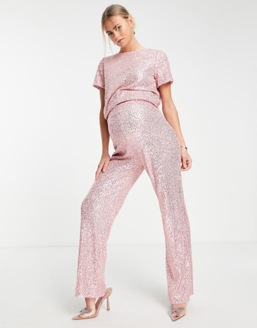 Maternity wide outlet leg cropped pants